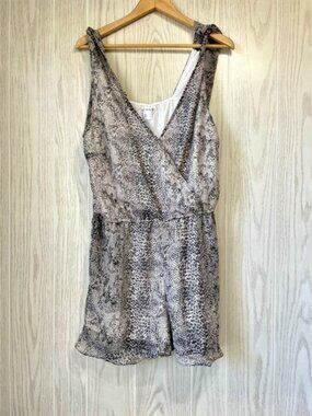 Venus Animal Print Romper Tie shoulders Size 12 LNC